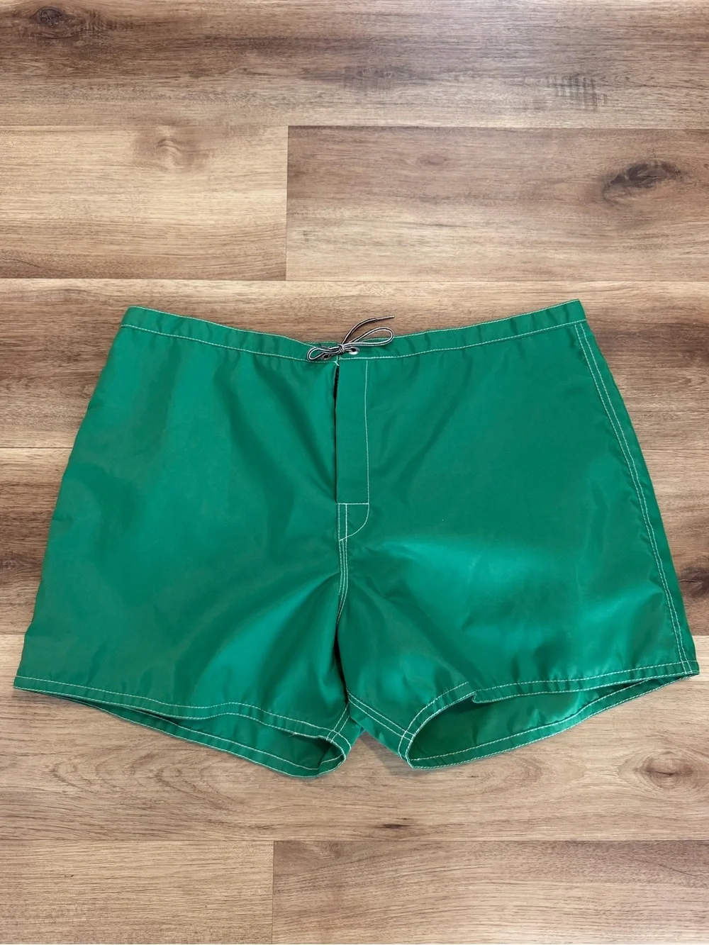 Vintage Birdwell Beach Britches Green Surf Board Shorts Made in USA 40